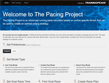 Tablet Screenshot of pacecalculator.com